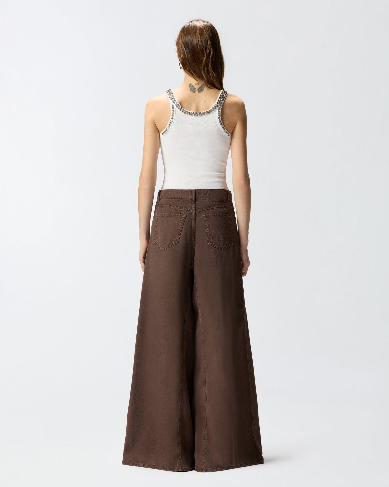 Pantaloni wide leg 106228A32P M28 PINKO 