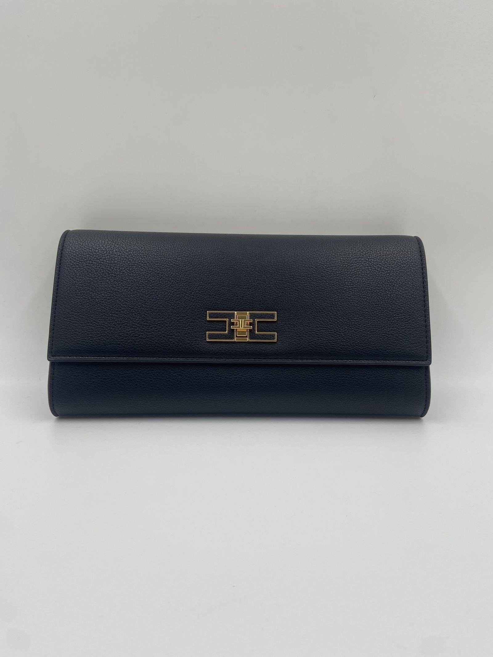 Baguette con tracolla e placca logo - Elisabetta Franchi BS32A51E2 110 ELISABETTA FRANCHI 