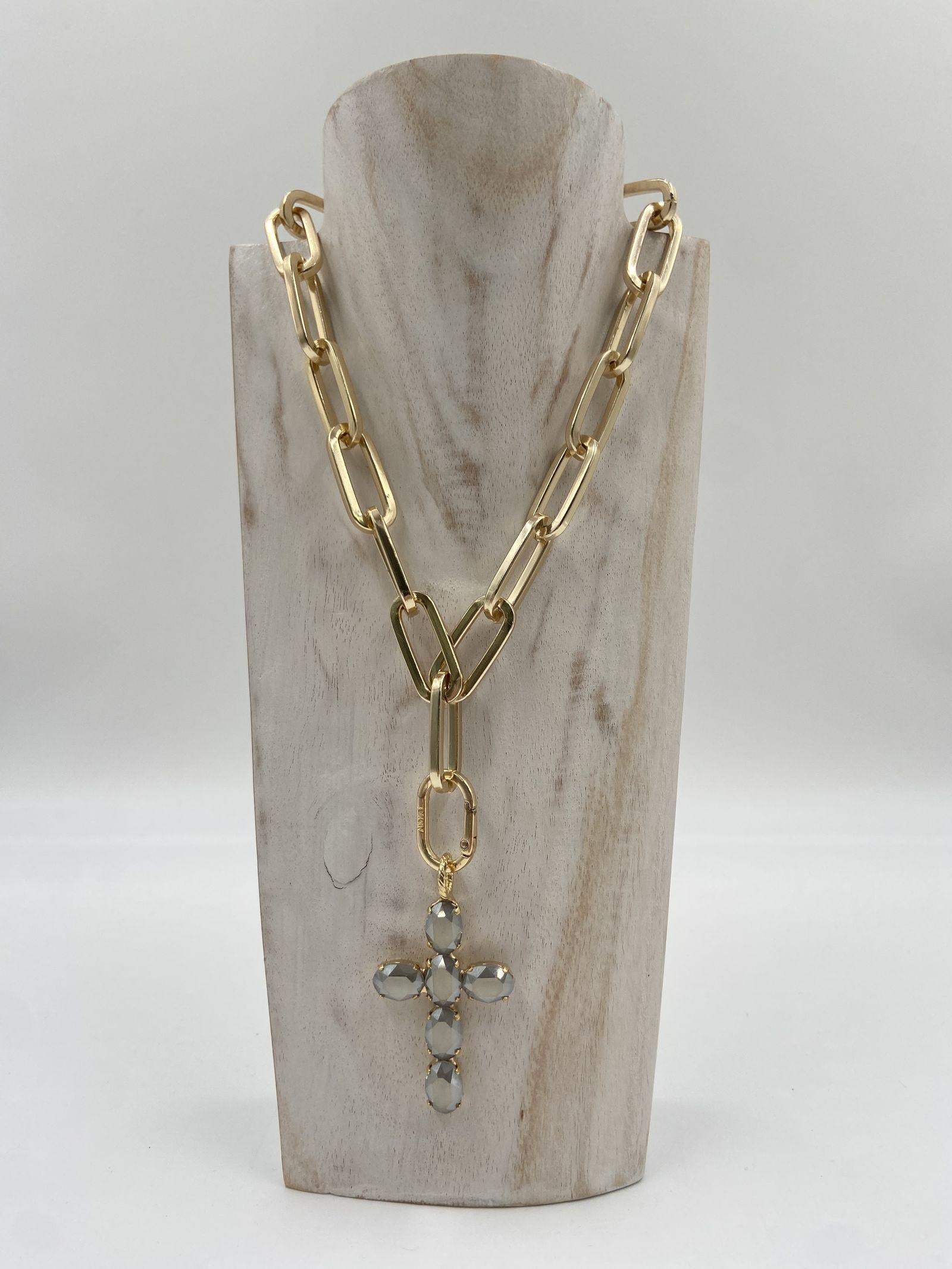 Ciondolo Croce Iris Grigio - Alevà CROCEIRIS OROGRIGIO ALEVA' 