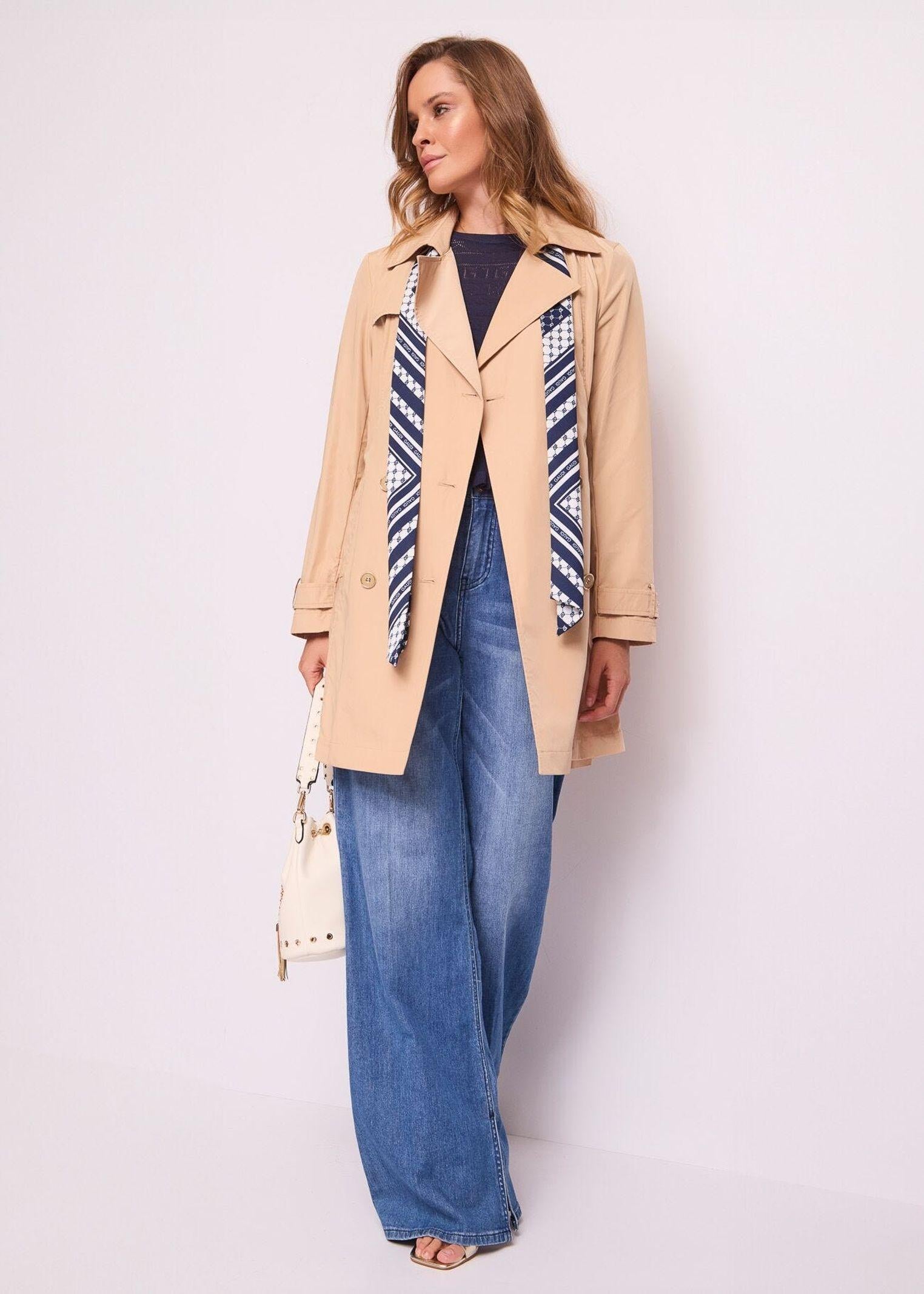 Jeans wide leg con foulard stampato - Gaudi 511BD26009 00 GAUDI' 