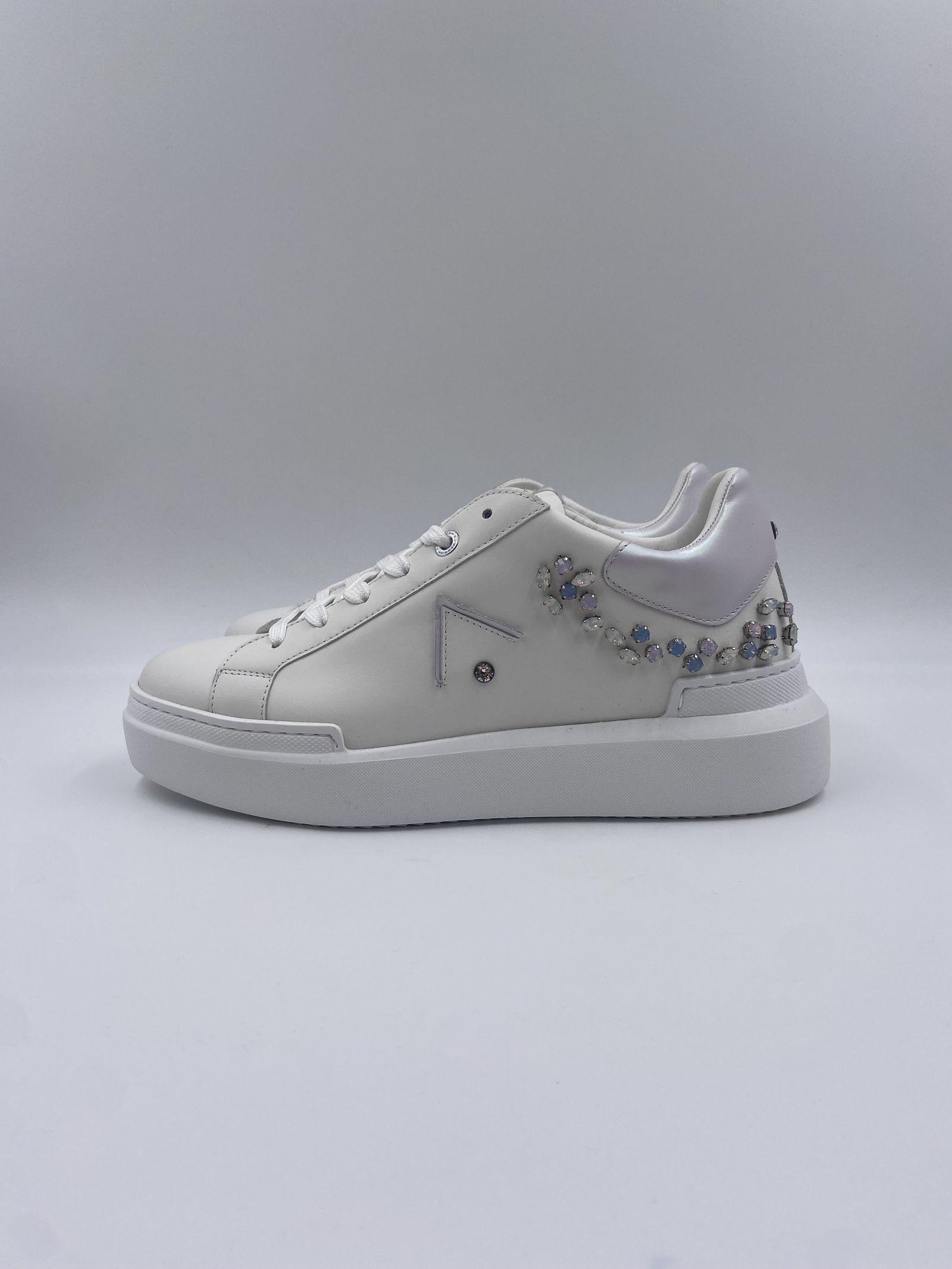 Sneakers con pietre - Ed Parrish CKLD-RA50 BIANCO ED PARRISH 
