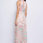 Abito lungo con stampa floreale e spacco 511FD15006 51103801 GAUDI' 