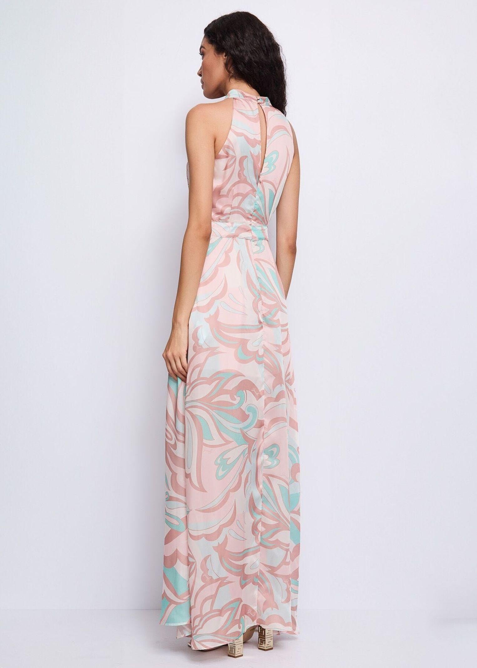 Abito lungo con stampa floreale e spacco 511FD15006 51103801 GAUDI' 