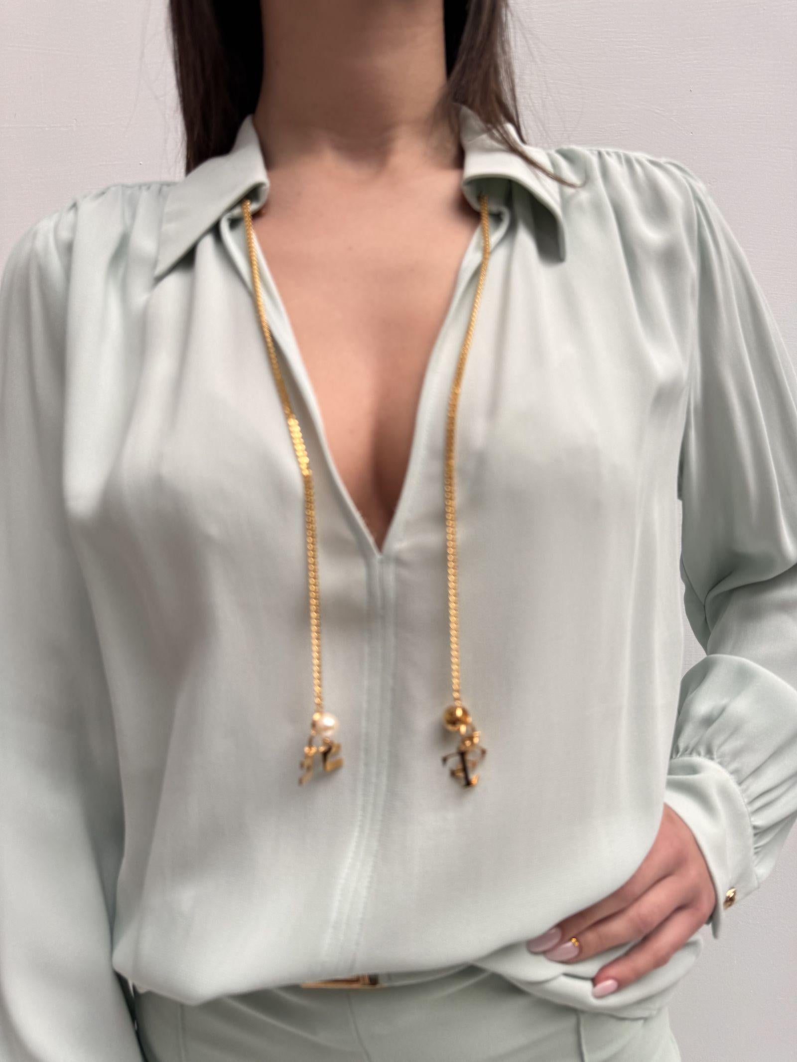 Camicia con catena - Elisabetta Franchi CAT3041E2 BV9 ELISABETTA FRANCHI 