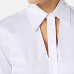 Camicia con cut-out e ricami - Elisabetta Franchi CA12861E2 100 ELISABETTA FRANCHI 