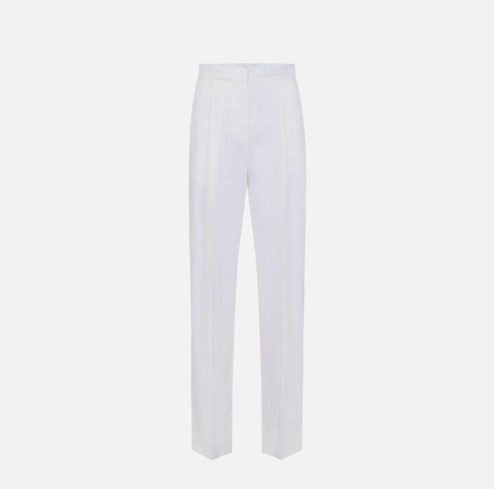 Pantalone in misto lino - Elisabetta Franchi PA17962E2 360 ELISABETTA FRANCHI 