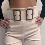 Pantalone con cinturone - Elisabetta Franchi PA06932E2 360 ELISABETTA FRANCHI 