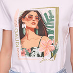 T-shirt con stampa 611BD64062 2100 GAUDI' 