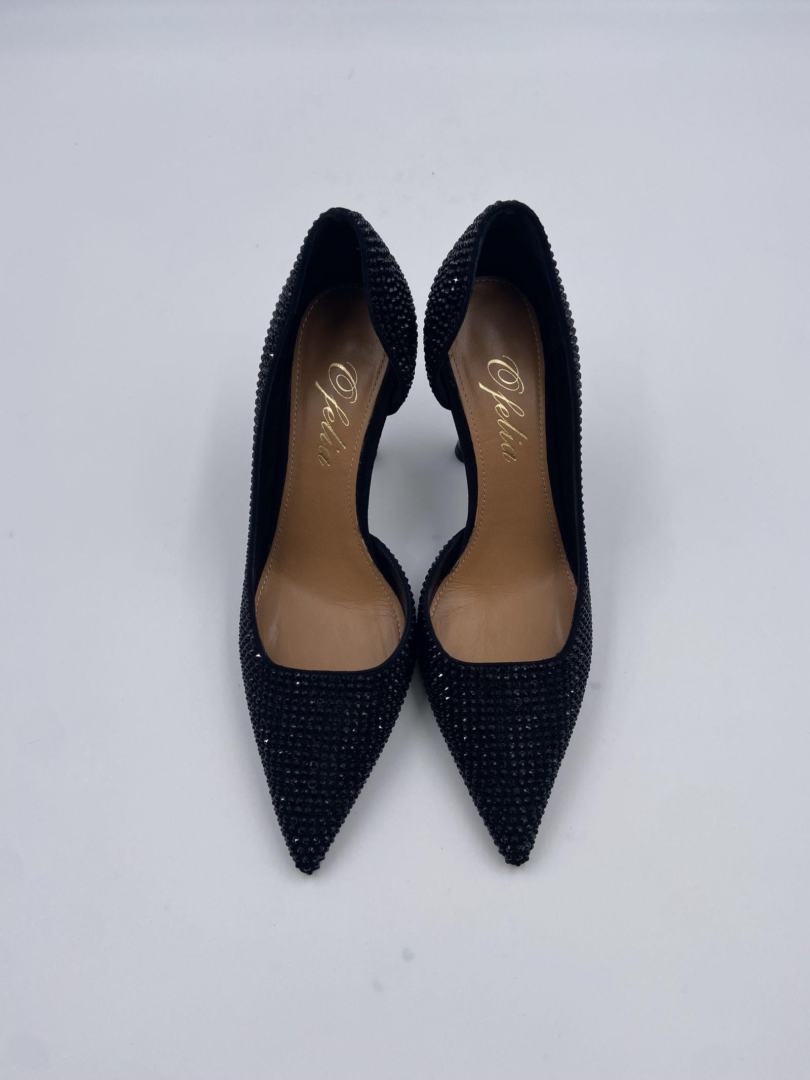 Décolletè con strass 2207 NERO OFELIA 