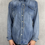 Camicia denim lavaggio chiaro 220102JC710 DENIM OFELIA 