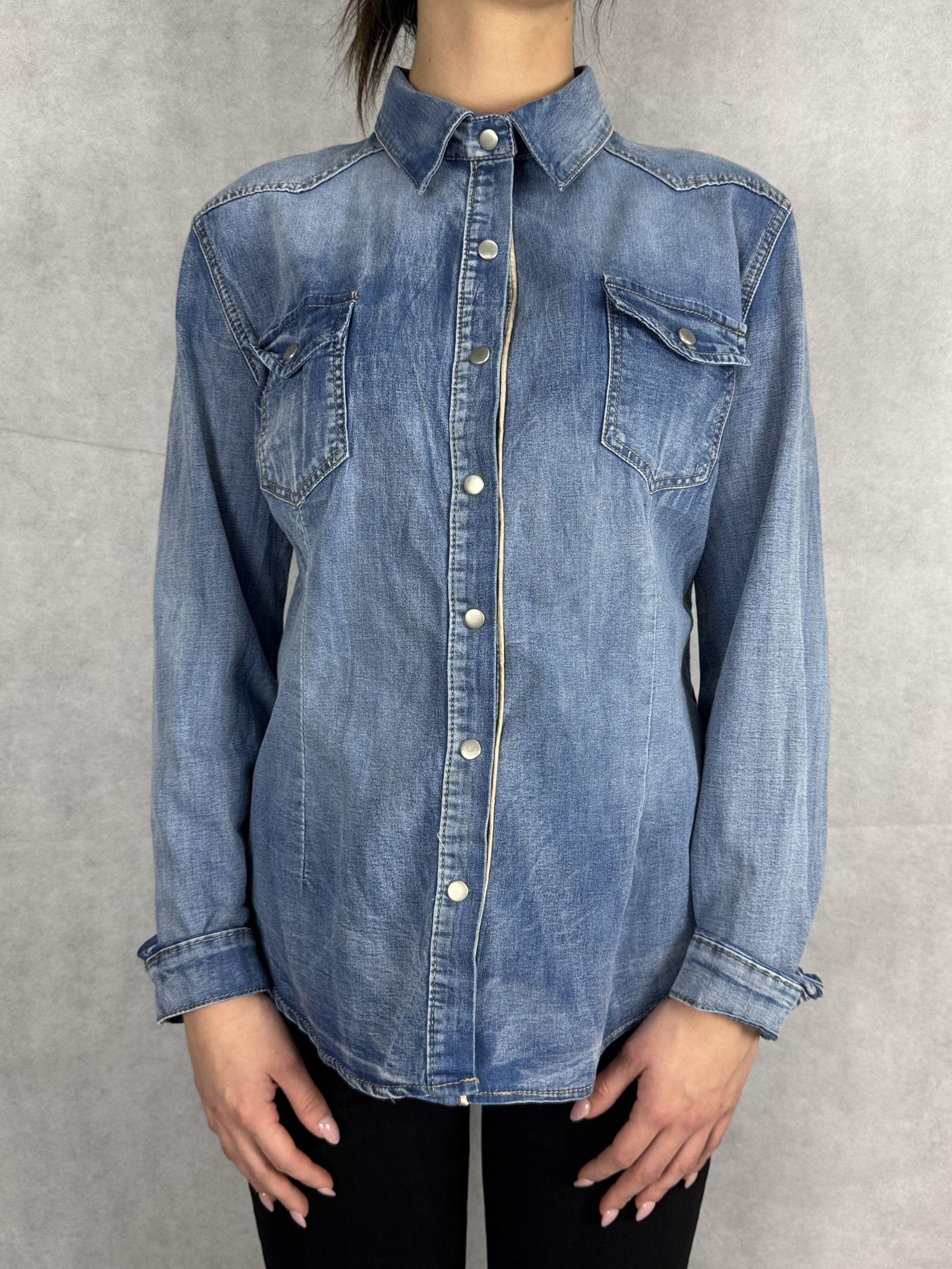 Camicia denim lavaggio chiaro 220102JC710 DENIM OFELIA 