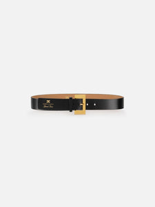 Cintura in pelle con logo stampato