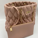 Borsa shopper grande in tessuto embossed