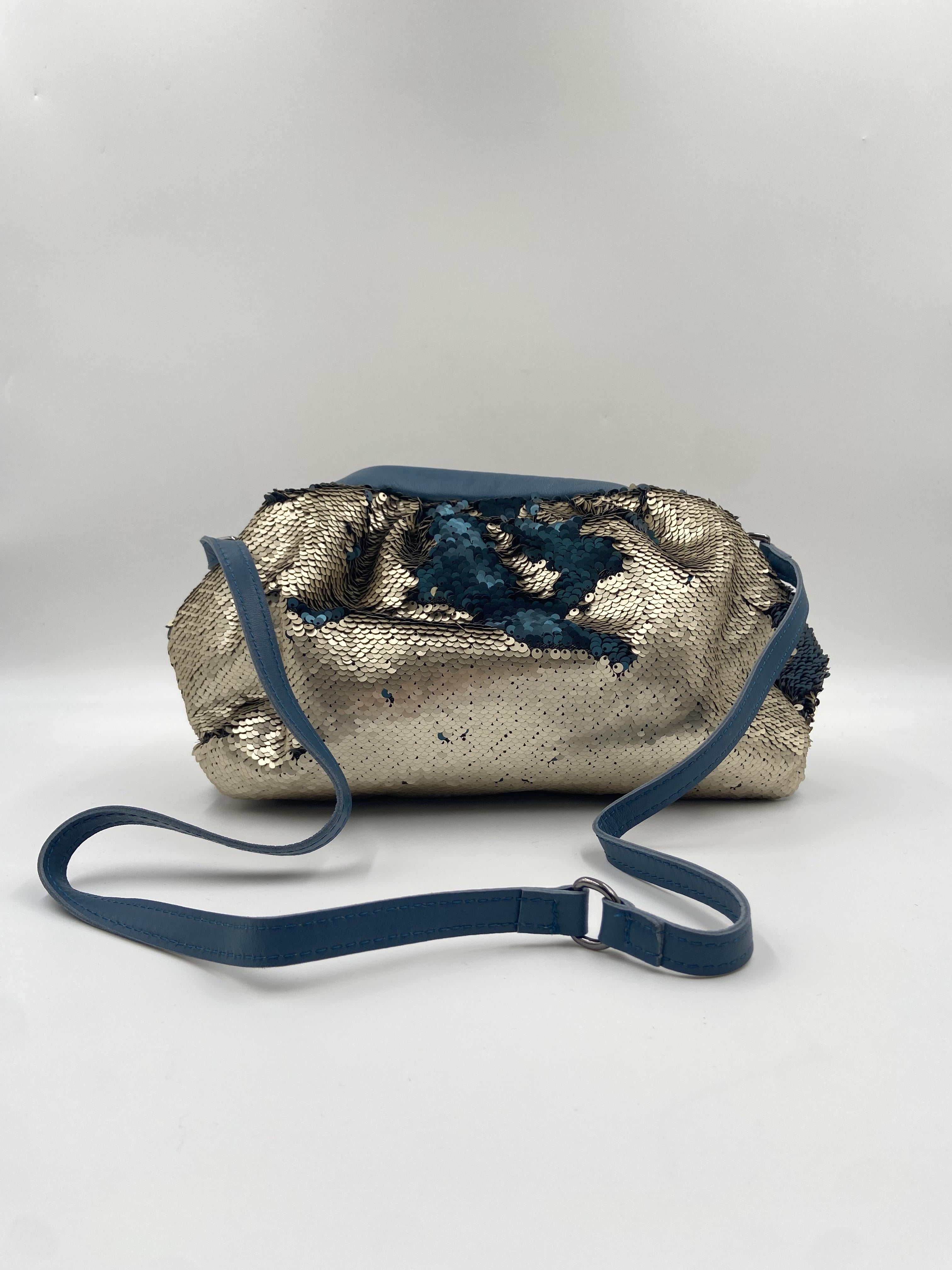 Borsa hobo paillettes oro verde - Ofelia AR027P PISTACCHIO OFELIA 