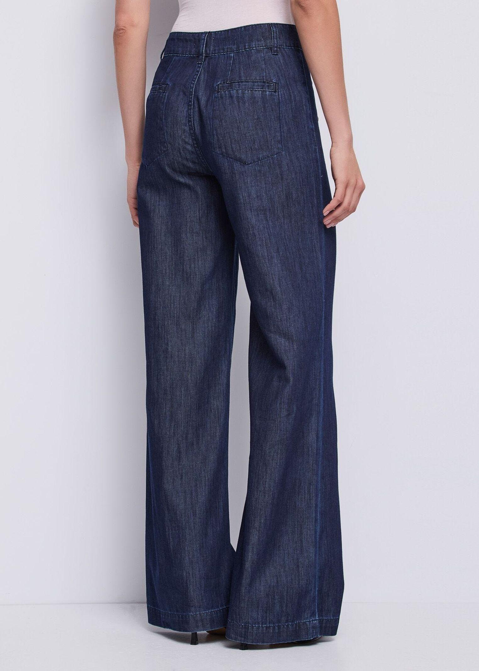 Jeans wide leg con bottoni dorati - Gaudi 611BD26038 00 GAUDI' 
