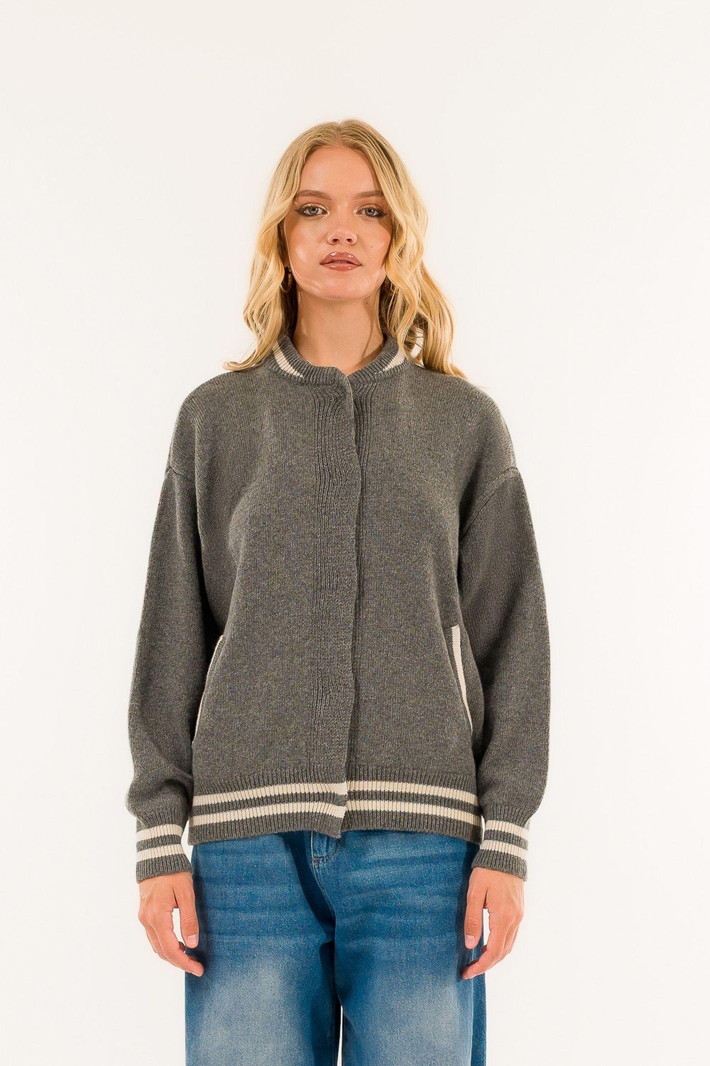 Cardigan con bottoni automatici 3M0960C V443 KONTATTO 