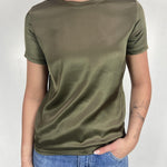 T-shirt lucida girocollo MM203633 MILITARE OFELIA 