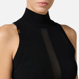 Top con dettaglio in tulle - Elisabetta Franchi TK28S51E2 110 ELISABETTA FRANCHI 