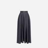 Gonna in raso con cintura - Elisabetta Franchi GO09851E2 DC3 ELISABETTA FRANCHI 