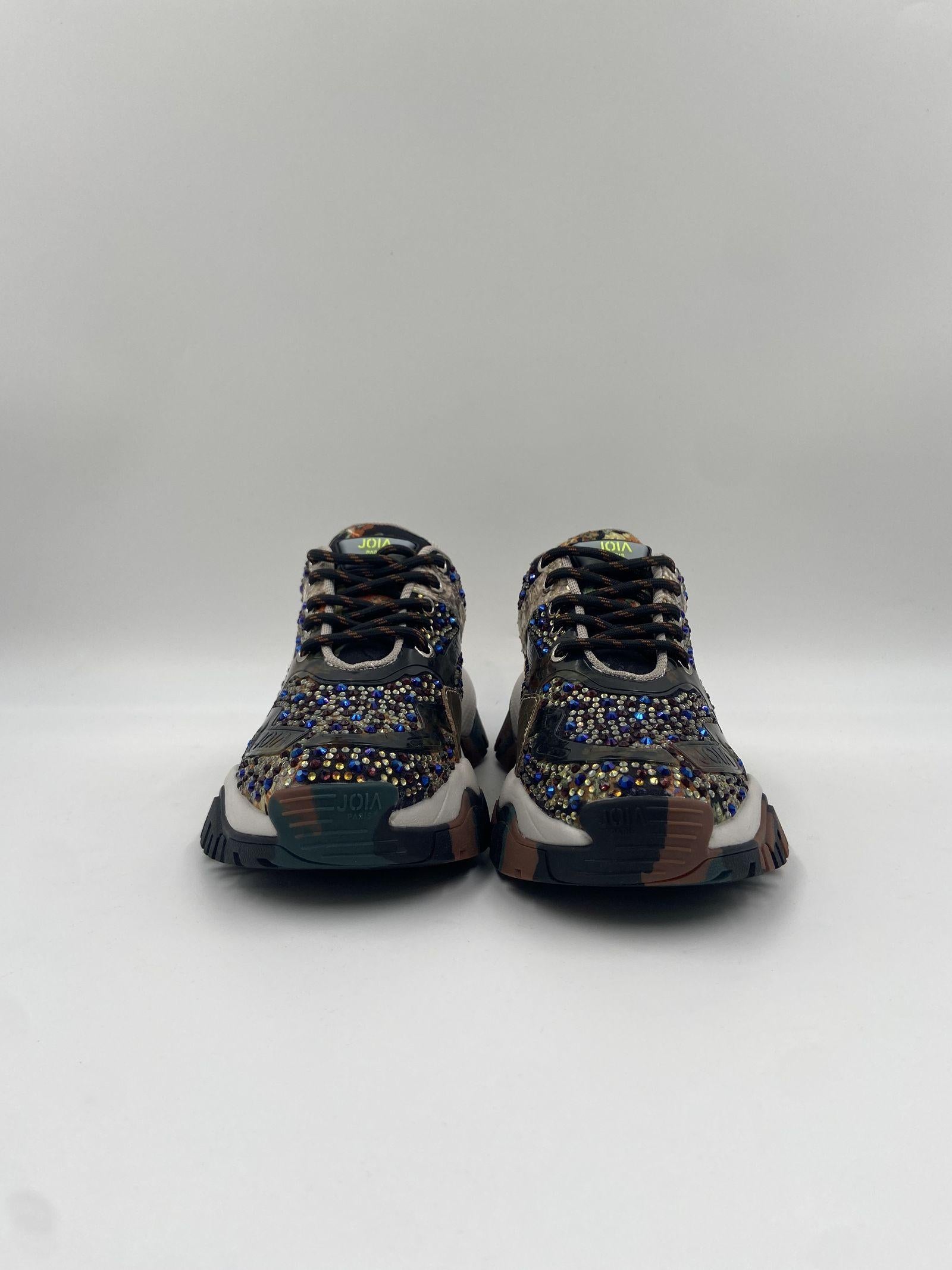 Sneakers Jewel nero e verde 2502070 NEROORO JOIAPARIS 