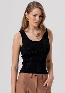 Top con strass - Fracomina
