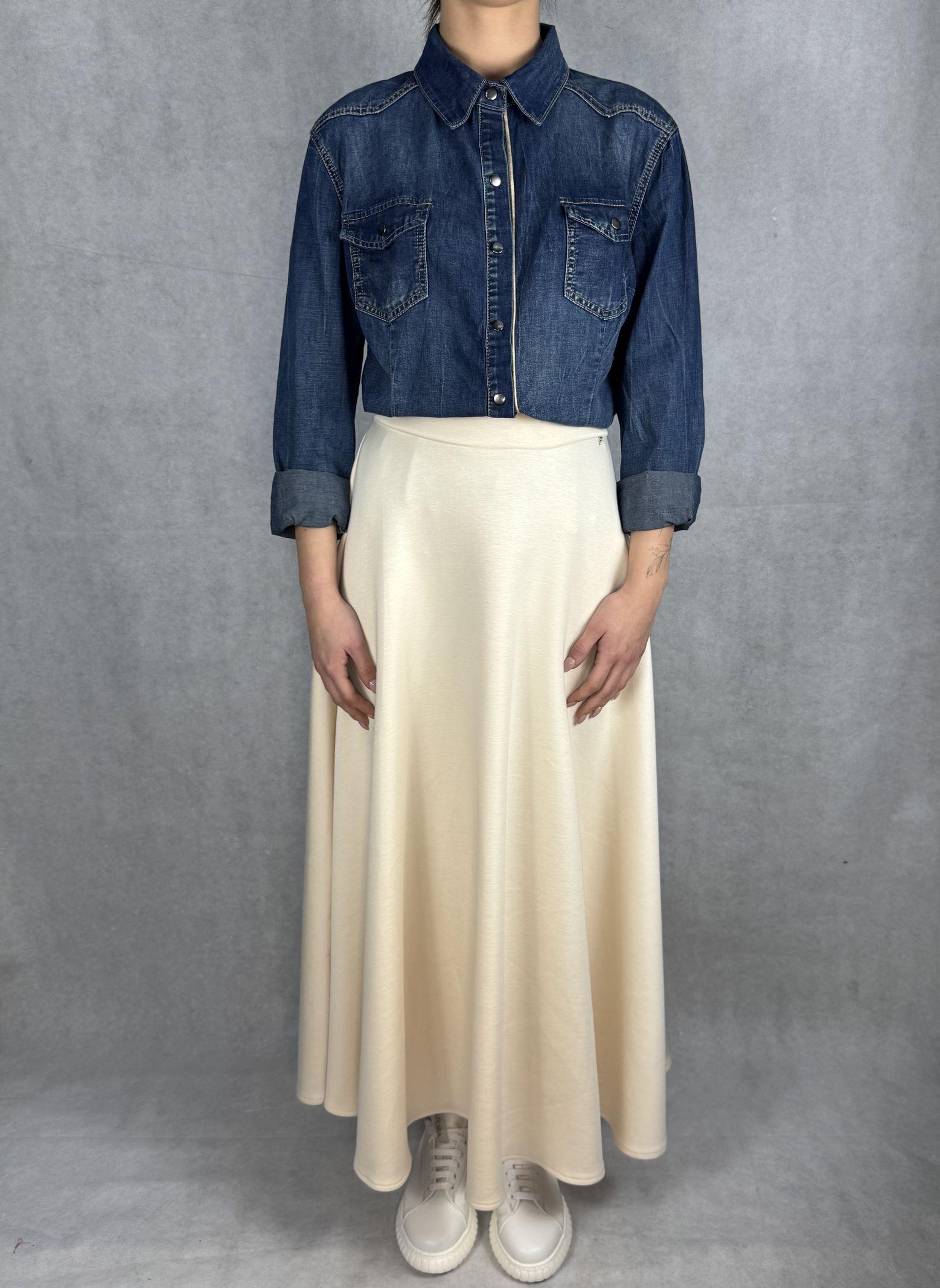 Camicia denim lavaggio scuro 220102JC760 DENIM OFELIA 