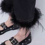 Jeans cropped con piume 521FD26007 00 GAUDI' 