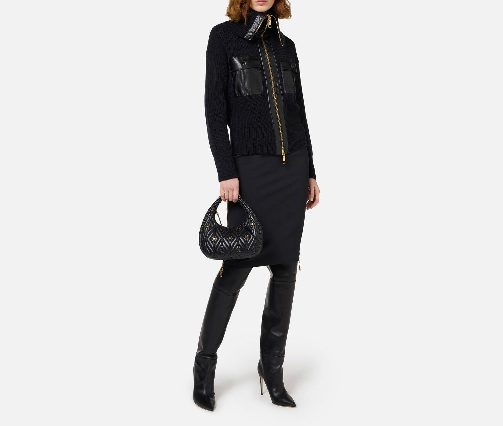 Gonna midi in doppio crèpe stretch GO04746E2 110 ELISABETTA FRANCHI 