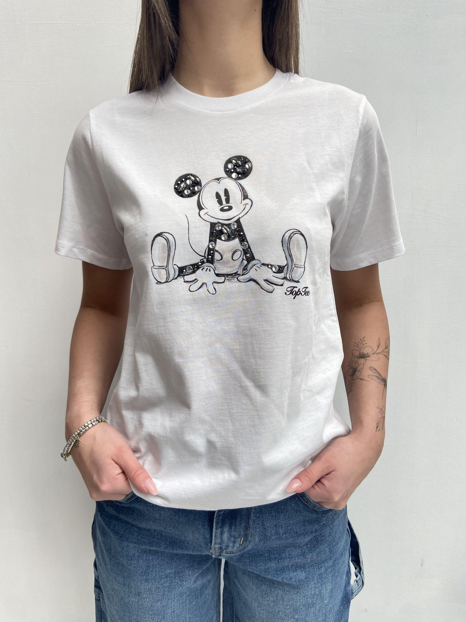 T-shirt girocollo Topolino -TopTee TP525 BIANCO TOP-TEE 