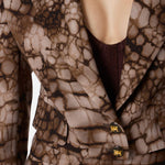 Giacca corta con stampa alligatore - Elisabetta Franchi GI20661E1 644 ELISABETTA FRANCHI 