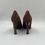 Dècolletè in pelle scamosciata 2470 CIOCCOLATO SPAZIO MODA 