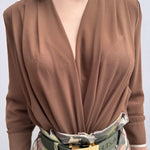 Blusa body - Elisabetta Franchi CB01006E2 K85 ELISABETTA FRANCHI 