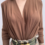 Blusa body - Elisabetta Franchi CB01006E2 K85 ELISABETTA FRANCHI 