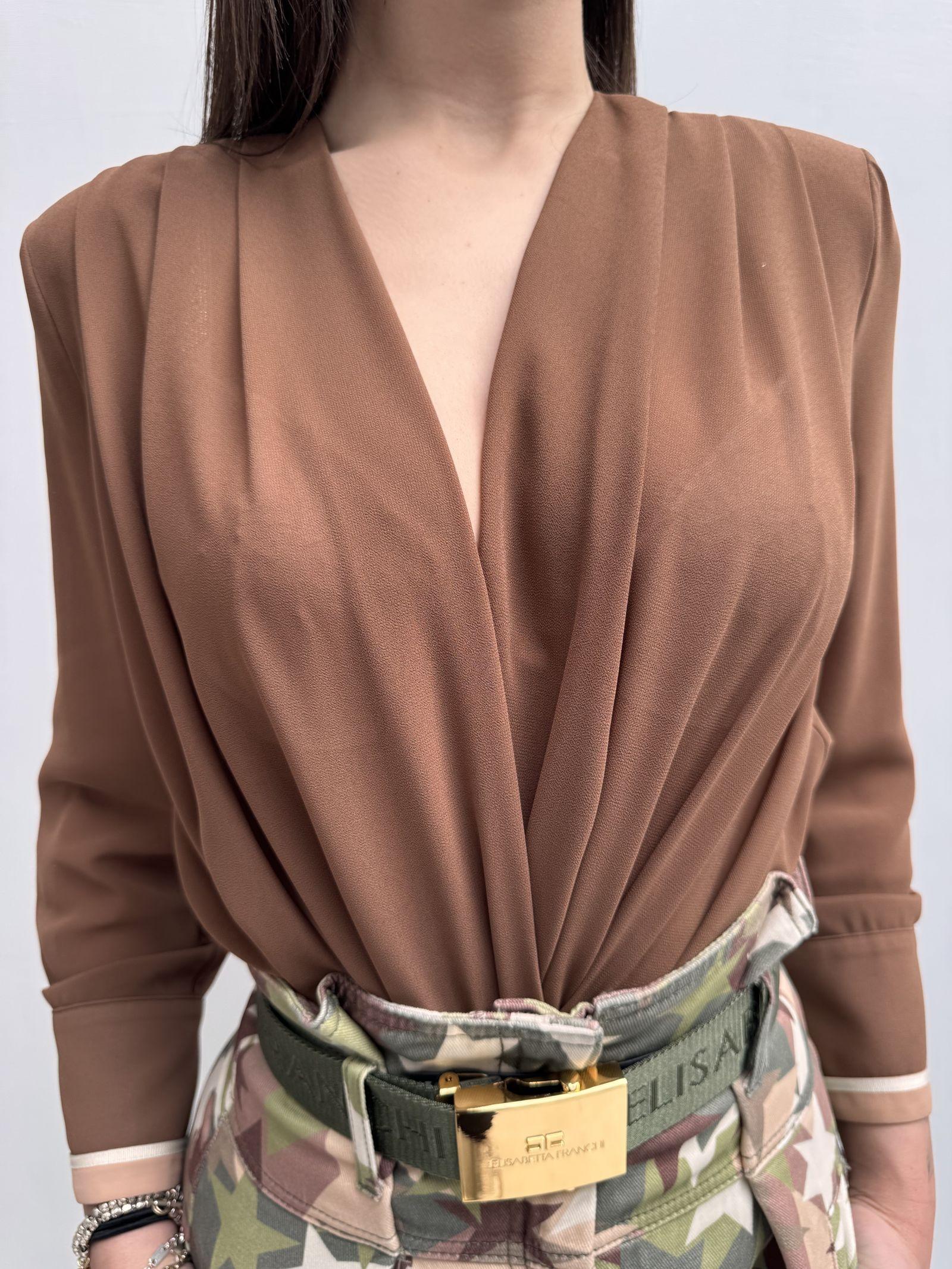 Blusa body - Elisabetta Franchi CB01006E2 K85 ELISABETTA FRANCHI 