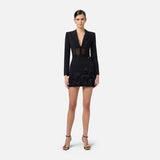 Giacca in crepe e tulle - Elisabetta Franchi GI13151E3 110 ELISABETTA FRANCHI 