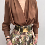 Blusa body - Elisabetta Franchi CB01006E2 K85 ELISABETTA FRANCHI 