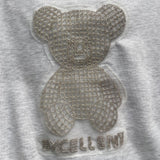 Felpa con orsetto A1287 GRIGIO OFELIA 