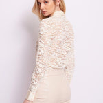 Camicia in pizzo e raso 421FD45012 3213 GAUDI' 