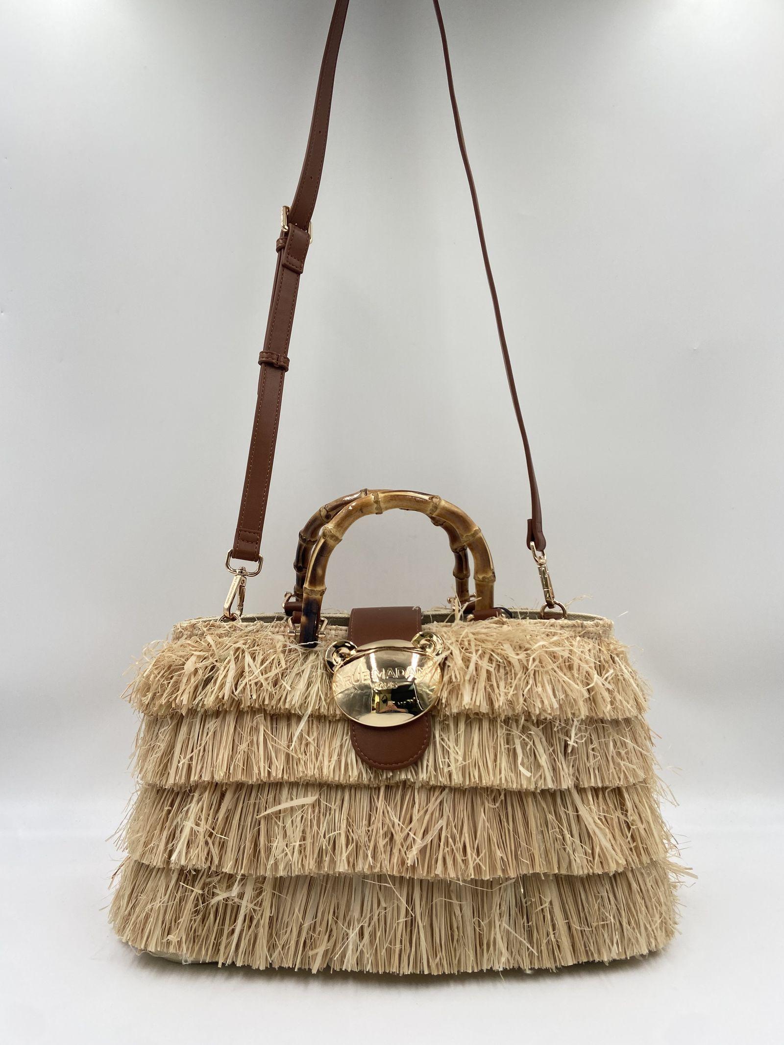 Borsa Riad Basket Frange - Rue Madam Paris RIADFRINGESBASKET FRANGENATURALE RUE MADAM PARIS 