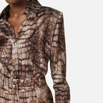 Camicia con stampa alligatore - Elisabetta Franchi CA13161E2 644 ELISABETTA FRANCHI 