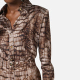 Camicia con stampa alligatore - Elisabetta Franchi CA13161E2 644 ELISABETTA FRANCHI 