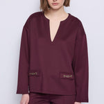 Felpa scollo a V 521BD64006 2416 GAUDI' 