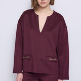 Felpa scollo a V 521BD64006 2416 GAUDI' 