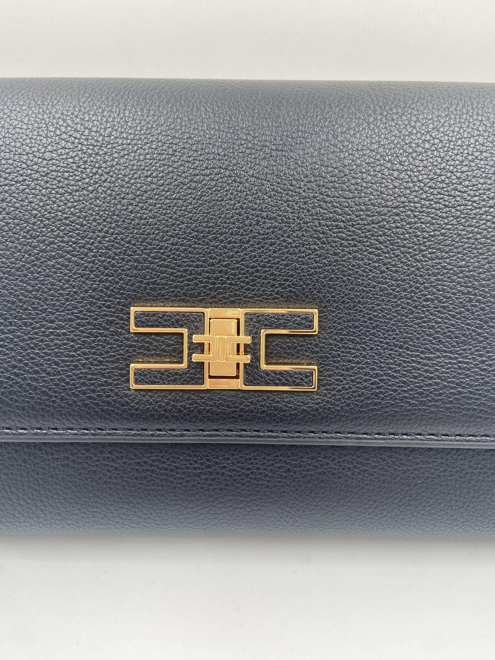 Baguette con tracolla e placca logo - Elisabetta Franchi BS32A51E2 110 ELISABETTA FRANCHI 