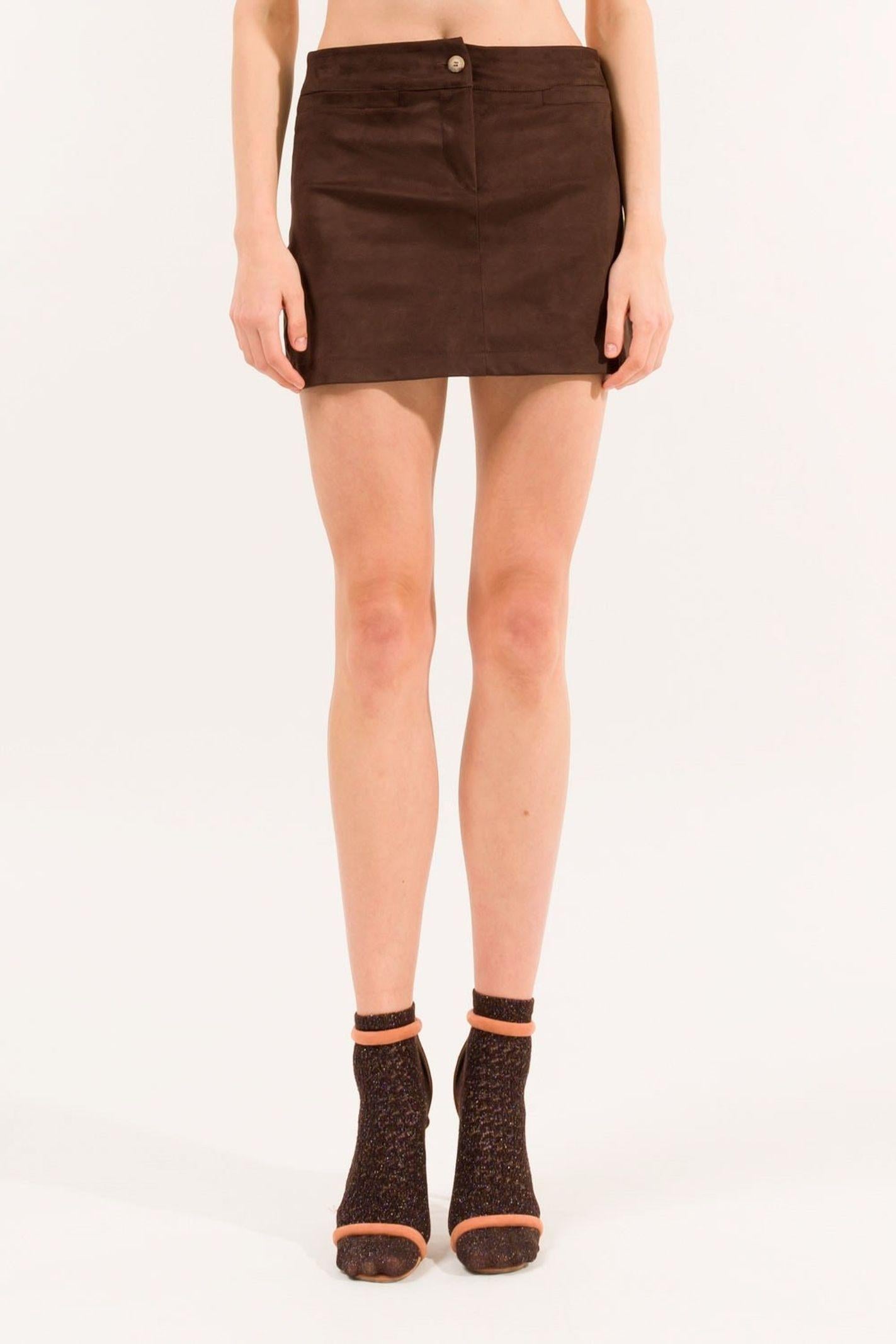 Minigonna in suede ADF400C 261 KONTATTO 