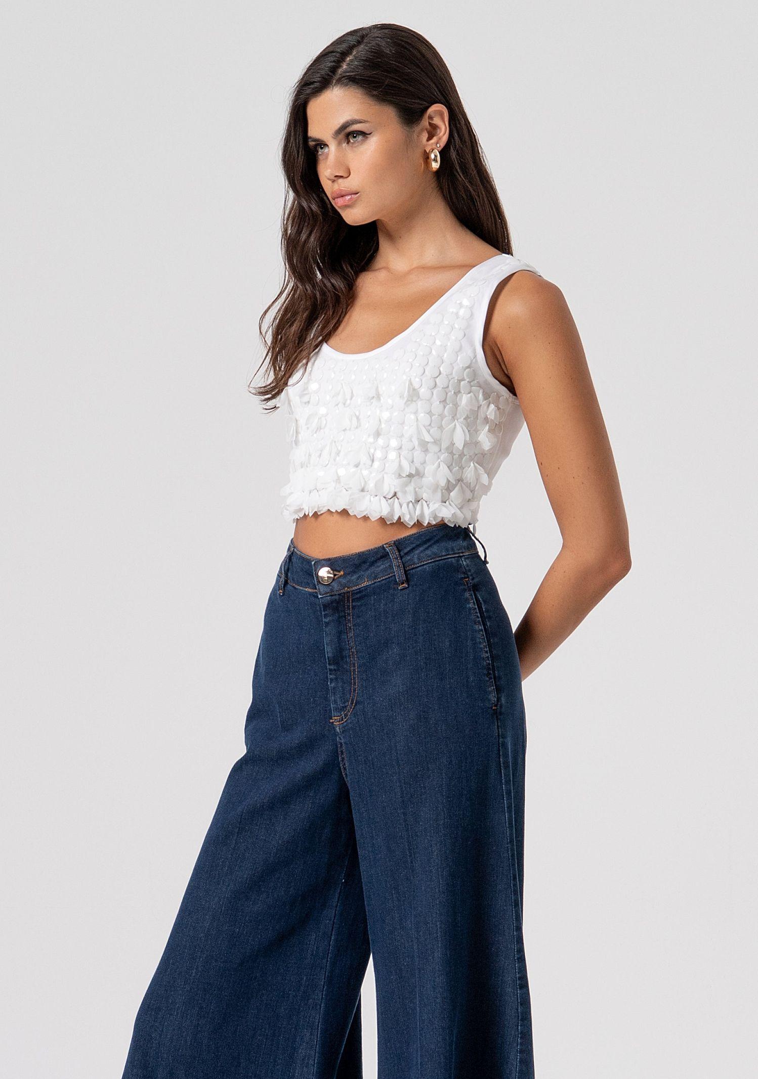 Jeans flare a palazzo - Fracomina FS26SV3017D40193 365 FRACOMINA 