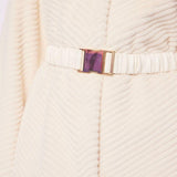 Cappotto in pelliccia con cintura