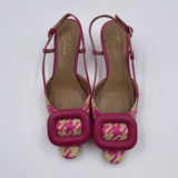 Slingback in raffia