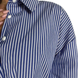 Camicia in popeline a righe - Eleh SS260034 BLU ELEH 