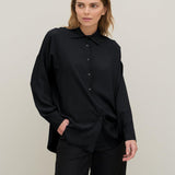 Camicia over in crepe de chine